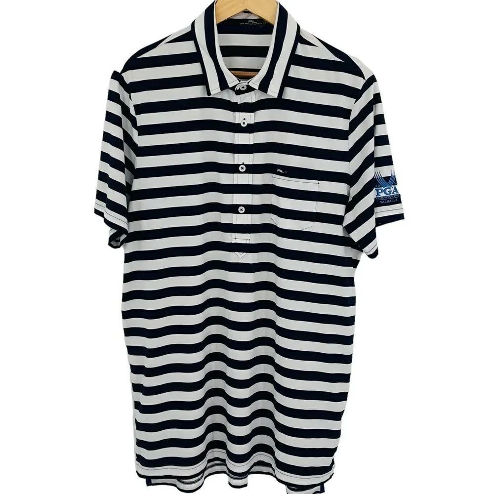 Ralph Lauren RLX PGA Championship Valhalla golf shirt striped size large